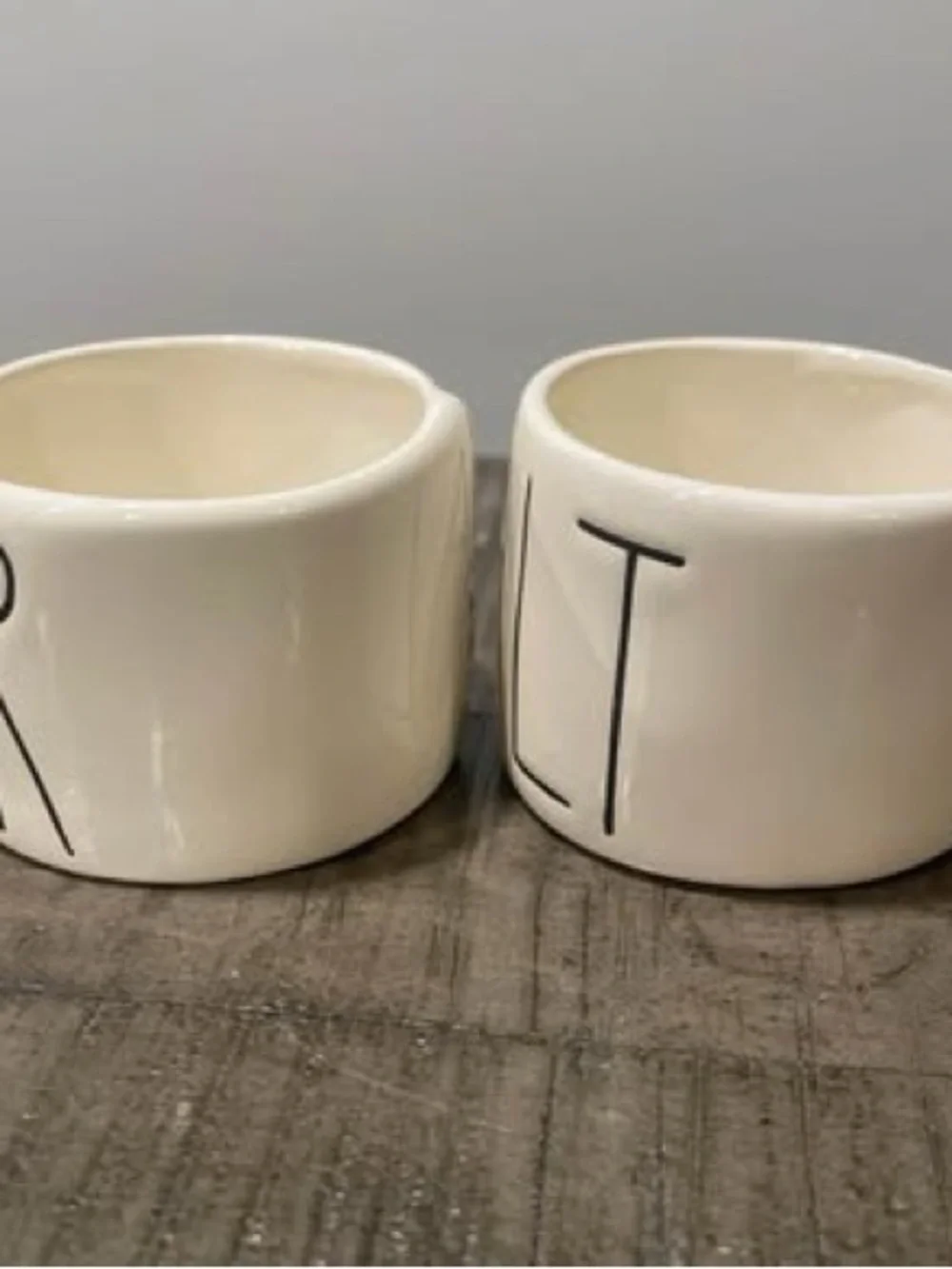 Rae Dunn OG Salt & Pepper Cellars. Original Tall Black Lettering